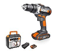 Worx 18V(20V MAX) Cordless Drill Driver WX183.2 Electric Drill, 2-Speed Control, Keyless Chuck, Max. Chuck Capacity 13mm (1/2"),LED Light, PowerShare, 1*2.5Ah Battery, 1*2A Charger, 1*Double Ended Bit