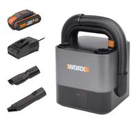 WORX 18V (20V Max) Cordless Handheld Vacuum Cleaner, Cube Vac, PowerShare, Strong suction, Compact and Portable, Battery & Charger included, WX030