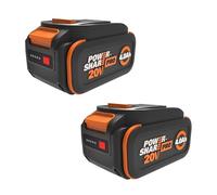 Worx 20 V Lithium-ion Battery 4.0 Ah PowerShare Pro 2 pcs WA3674.2
