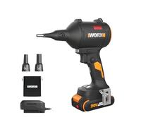 Worx - 20V Brushless Cordless Dust Blower, Electric Air Duster for Cleaning, Mattress Inflator, Compressed Air Duster, Battery and Charger Included