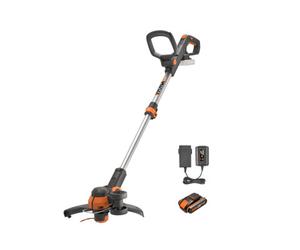 Worx 20V Cordless 30Cm Grass Trimmer With 2X 2.0Ah Batteries And A Charger Wg163E
