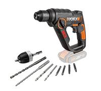 WORX 20V Cordless Hammer, PowerShare, 3 Tools in 1 Drill, Driver and Hammer, LED Light, Portable and Lightweight, Bare Tool Only, WX390.9 Black