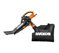 WORX 3000 W Electric Leaf Blower & Leaf Vacuum Cleaner with Mulcher / Leaf Vacuum 3-in-1 Device WG505E Including 45L Collection Bag, 335 km/h, 600 m³/h (Does Not Use Batteries)