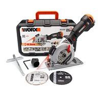 WORX Circular Saw 800W WX437, Blade 120 mm, Cutting Depth up to 43 mm, Ideal for Wood, Metal, Plastic, Stone, Supplied with Accessories, Guide and Vacuum Cleaner Adapter