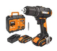 WORX Cordless Drill 20V WX108, Max Torque of 40Nm, Chuck φ13mm, Ideal for Small Jobs, 2 Variable Speeds, Compact and Light, with 1 2Ah Battery and Fast Charger