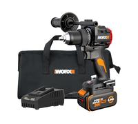 Worx Cordless Drill Driver, 20V 930 in·lbs Brushless Power Drill Driver, Powerful and Faster Drilling and Driving, Compact 6.3" Length, 20V 4.0 Ah Battery and Charger Included, PowerShare