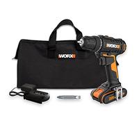 Worx Cordless Drill Driver 20V WX100, Max Torque of 30Nm, Chuck φ10mm, 2 Variable Speeds, Led Light, Light and Compact, with 1 2Ah Battery and Fast Charger
