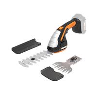 WORX Cordless Grass Shear & Shrub Trimmer, 20V 4"+ 8" Bush Trimmer, WG801.9 | Battery & Charger Not Included; two interchangeable blades for grass and shrub trimming; PowerShare.