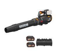 WORX Cordless Leaf Blower, Electric Blower with 780 CFM & 190 MPH, Brushless Lawn Blower with Gas-Like Power & 57 dB, 2 × 4.0 Ah Batteries & Charger Included, WG582