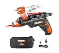 Worx Cordless Screwdriver, 4V 6-Bit Set with Screw Holder, WX255L.5 | Rapid-Reload Cartridge for Fast Changes, One-Handed Screw Holder, Rechargeable Battery, LED Light and USB Type-C Charger