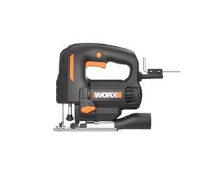 WORX - Jigsaw 550W - for Cutting Wood, Steel and Aluminum - Ideal for Miter cuts - 18mm Stroke - with LED Light - WX463 (Comes with: 3 Blades and Storage case)