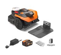 WORX Landroid Vision Cloud WR305E 2WD Robotic Lawnmower without Boundary Cable for 500 m² (AI Obstacle Detection, VSLAM+ RTK Cloud Navigation, Auto Mapping, App Control)