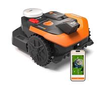 WORX Landroid Vision Cloud WR303E 2WD Robotic Lawnmower without Boundary Cable for 300 m² (AI Obstacle Detection, VSLAM+ RTK Cloud Navigation, Auto Mapping, App Control)