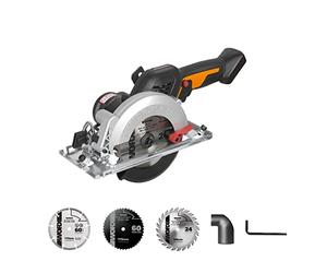 WORX Nitro 18V(20V MAX) 120mm Cordless Circular Saw, Brushless, PowerShare, 0-46°, 41mm Cutting Depth, Portable and Compact, 3pcs Cutting Blades, WX531.9