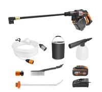 WORX NITRO 20V Hydroshot Cordless Pressure Washer WG633E.1, PowerShare, Patio Cleaning and Car Washing, Max. 56 Bar, 220L/H, with Accessories, 4.0Ah
