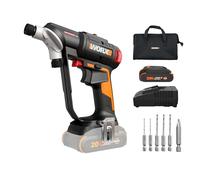 Worx Nitro 20V SwitchDriver 2.0, 2-in-1 Brushless Cordless Drill Driver, Drill Set Rotatable Dual 1/4" Chucks, Compact Cordless Drill with Digital Torque Setting WX177L - (Battery & Charger Included)