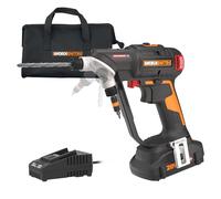Worx Nitro 20V SwitchDriver 2.0, 2-in-1 Brushless Cordless Drill Driver, Drill Set Rotatable Dual 1/4" Chucks, Compact Cordless Drill with Digital Torque Setting WX177L - (Battery & Charger Included)