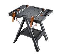 WORX Pegasus WX051 Versatile Multi Function Folding Work Table & Sawhorse with Quick Clamps and Holding Pegs, Portable and Lightweight Workbench, Per