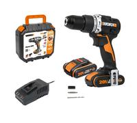 WORX WX352 18V (20V MAX) 60Nm Brushless Motor Cordless Combi Hammer Drill with x2 2.0Ah Batteries