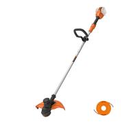 WORX WG183E 40V Cordless Line Trimmer with Two Batteries and Charger, 33cm Cutting Capacity, AutoFeed Mechanism, Lightweight Grass Trimmer, Dual Line, Part of PowerShare Battery System