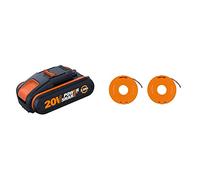 WORX WA3551.1 18V (20V Max) 2.0Ah Battery Pack & WA0004 Replacement Spool and Line for Grass Trimmers