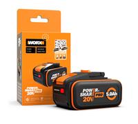WORX WA3645 PowerShare Pro: High-Capacity 20V 5.0Ah Lithium Battery with BMS and Intelligent Power Control for Extended Runtime and Performance