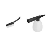 WORX WA4048 Hydroshot Cleaning Brush Accessory, Black with WA4036 Hydroshot Soap Bottle Accessory, Black
