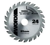 WORX WA5034 WORXSAW 85mm TCT Compact Circular Saw Wood Cutting Disc 24 Teeth