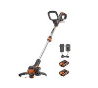 WORX WG163E 18V (20V MAX) Cordless Grass Trimmer With Command Feed And 2 Batteri