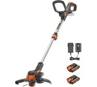 Worx 20V Cordless 30Cm Grass Trimmer With 2X 2.0Ah Batteries And A Charger Wg163E