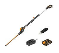 WORX WG252E 20V Cordless Pole Hedge Trimmer 45cm, Reach Up to 2.8m, Multi-angle adjustable head with Powershare Battery and Charger