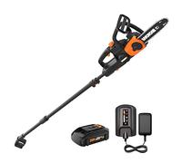 Worx WG323 20V 10" Cordless Pole/Chain Saw with Auto-Tension, Black