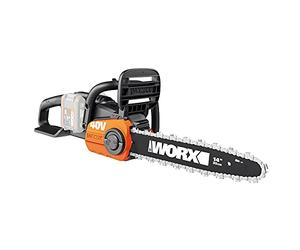 WORX WG384E.9 36V (40V Max) Dual Battery Cordless Brushless Chainsaw - (Tool only - Battery and Charger Sold Separately), Black, 35 cm