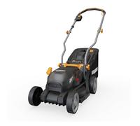 Worx WG733E 20V 33cm Cordless Brushless Lawn Mower - 4.0Ah Battery & Charger - Cut-to-Edge, 6-Position Height Adjust, 35L Grass Bag, Ideal for Small Gardens Up to 200㎡