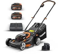 WORX WG743E Cordless Lawnmower 40 V - Professional Lawnmower with Mulching Function & PowerShare Battery - Lawn Mowing without Cable - Ideal for Gardens up to 500 m²