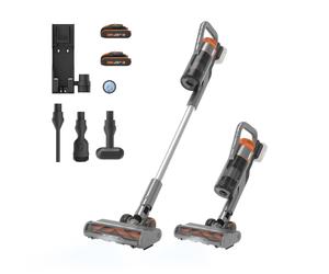 WORX WX038 20V Cordless Stick Vacuum Cleaner 2 Batteries & Wall-Mount Charging