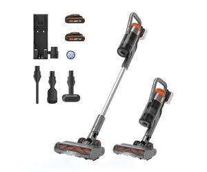 WORX WX038 20V PowerShare Cordless Stick Vacuum with Dual Battery ReadyCharge Station, LED & Cyclonic Filtration - Lightweight Handheld Convertible, Pet Hair Brush & Accessories Included