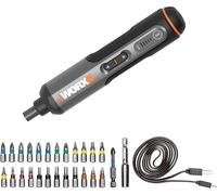WORX WX240 3.6V (4V MAX) Mini Electric Screwdriver with 3-Gear Torque, 5Nm Powe