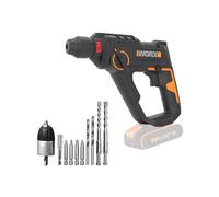 Worx WX391.9 20V PowerShare Cordless Rotary Hammer Drill - Bare Tool, SDS Plus 3-in-1 Hammer Driver with 1.2J Impact Energy & 6400bpm - Compact Lightweight Concrete Drill (No Battery/Charger)