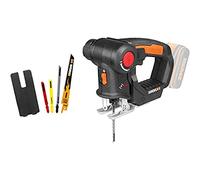 WORX WX550.9 Jigsaw for Cutting Wood, Steel & PVC - 2-in-1 Universal Saw with Jig & Reciprocating Saw & Quick Change - 20V - with Dust Blower & Pendulum Hub - Without Battery & Charger