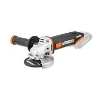 WORX WX800.9 Li-Ion Akku-Winkelschleifer 20V - Kompakter Schleifer mit schmalem Körper & Zusatzhandgriff schleift & schneidet alle Materialien mit optimaler Kontrolle - Ohne Akku & Ladegerät