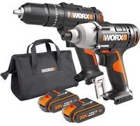 WORX WX902 TWIN CORDLESS DRILL & IMPACT DRIVER 2 x 20V 2AH BATTERY & CHARGER