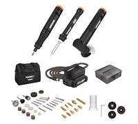 WORX WX991L 20V MAKERX Combo Kit - Rotary Tool + Angle Grinder + Wood/Metal Crafting Tool