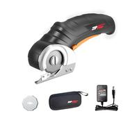 Worx Zipsnip Cordless Electric Scissors, Rechargeable Cardboard Box Cutter, 4V Powerful Fabric Scissors with 2 Safety Blades & Storage Bag WX082L.2