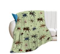 Wosabee Soft Cozy Spider Throw Blanket - Super Warm Fuzzy Fluffy Lightweight Fleece Flannel Gifts for Kids & Adults - 50"X40"
