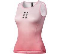 WOSAWE Women's Sports Compression Shirts Breathable Mesh Sleeveless Base Layer Cycling Vest for Running Surfing Training Hiking (Pink, XL)