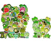 WOSHIDEFA 100PCS Frog Stickers for Phone Laptop Guitar Water Bottle Luggage Bike, Waterproof Aesthetic Cute Kawaii Frog Stickers for Kids
