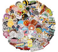 WOSHIDEFA 100PCS Multicolor Cartoon Stickers for Kids, Waterproof Vinyl Stickers for Laptop, Bike, Water Bottle, Skateboards, Luggage, Bikes, Bicycles, Travel Case, PS4, XBOX