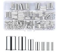 woshilaoDS 180 Pcs Non Insulated Wire End Terminal Ferrules, Wire Ferrules Kit, Ferrule Crimp Cord Pin End Terminal Connector, Crimp Terminals Butt Connectors, 4/6/10/16/25/35/50/70 mm²