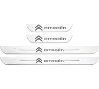 woshisanni 4 Pcs Car Door Sill Protector Strips for Citroen C-Elysee C4 C5 C6 C4L Berlingo C-Crosser, Stainless Steel Kick Plates Scuff Guard Threshold Cover Welcome Pedal Accessories